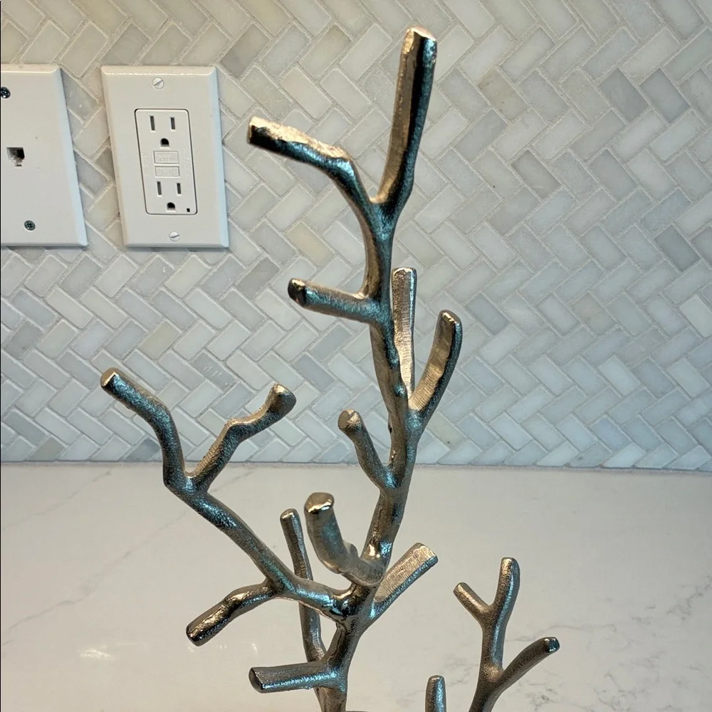 Z Gallerie Metallic Silver Branch Decorative Accent Jewelry Tree